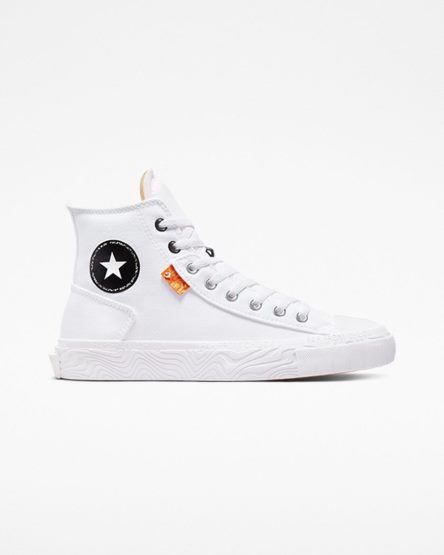 Zapatillas Altas Converse Chuck Taylor Alt Star Canvas Hombre Blancas Negras Blancas | PE E57W4P